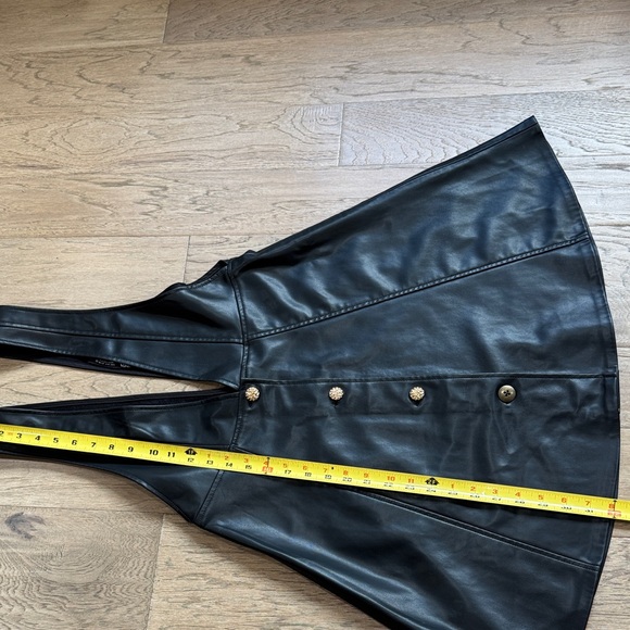 Zara Faux Leather Pinafore Dress Size Small - Picture 8 of 8